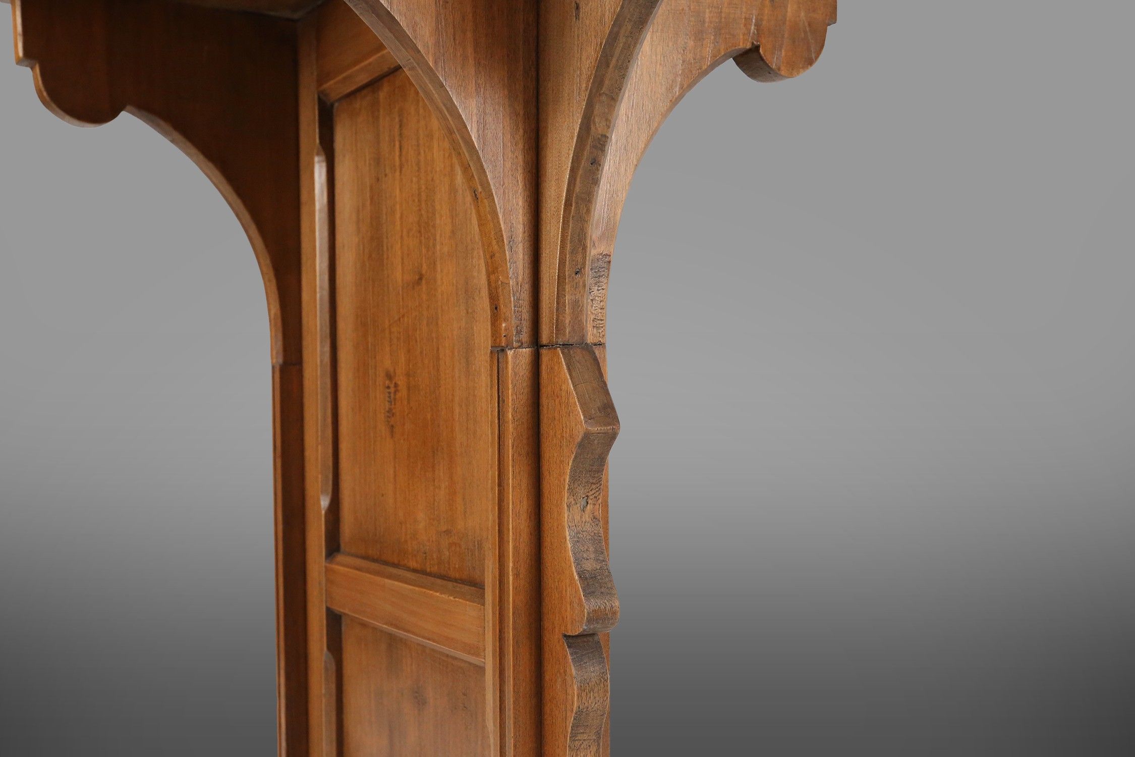 Church Console in solid wood, France ca. 1900thumbnail